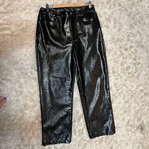 Boohoo Wide leg pant Faux Leather